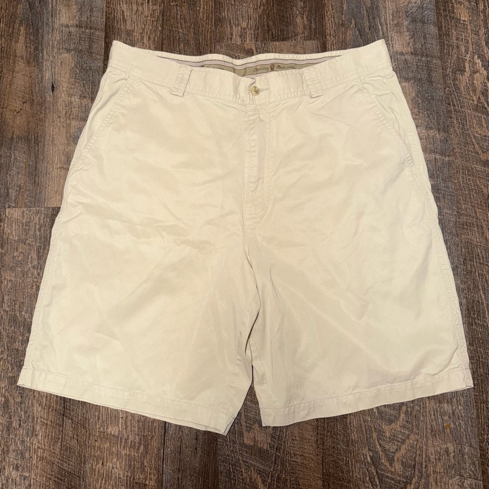 Tommy Bahama Men's Flat Front Chino Shorts - Cream